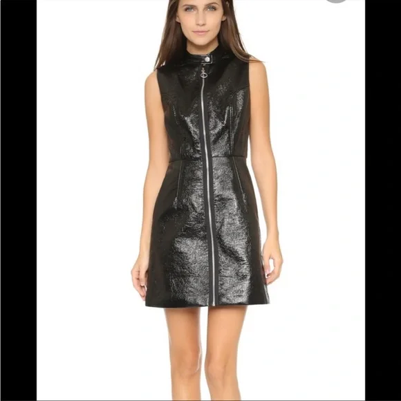Marc by marc jacobs coated crinkle pleather dress New without tags size 6 - Picture 1 of 8